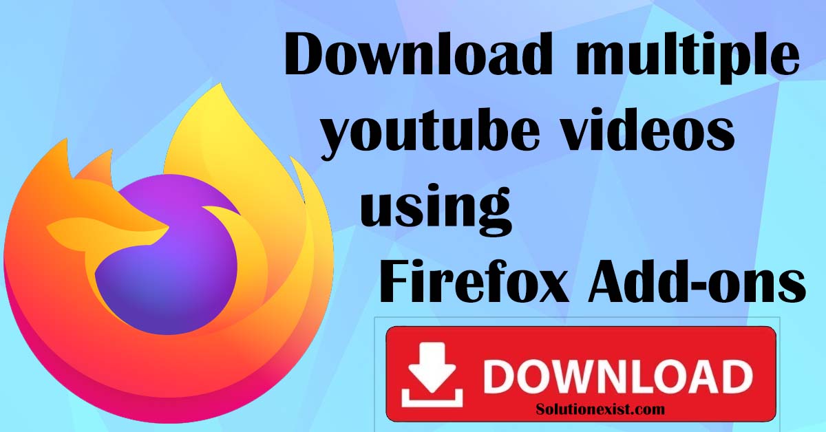 firefox youtube downloader add-on